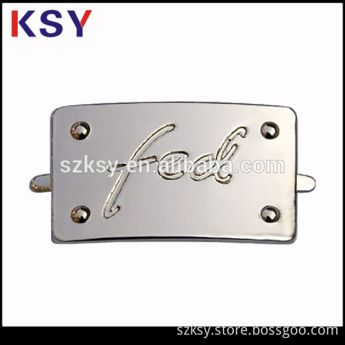 Shiny garment labels with custom brand logo